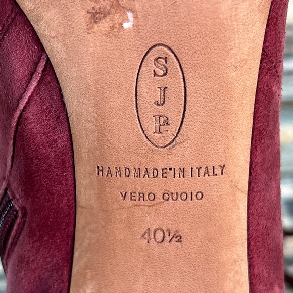 SJP Sarah Jessica Parker Womens 10 Booties Dress Formal Lace Up Open Toe Mauve - Picture 15 of 16